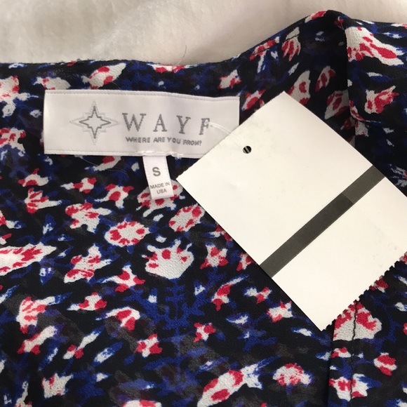 ✨NWT! WAYF Hi-Lo Faux Wrap Semi-Sheer Top - Picture 2 of 6